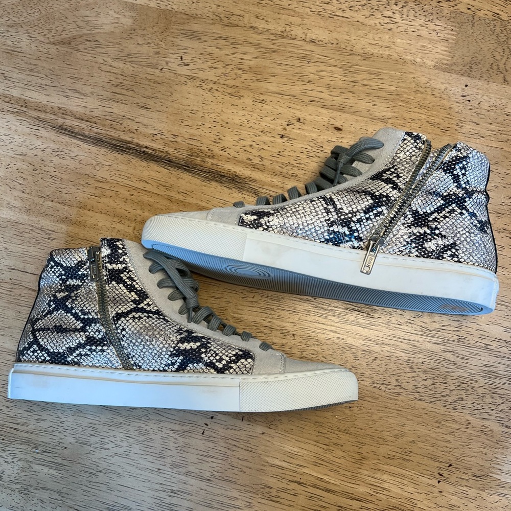 P448 John Side Zip White Snake Python Distressed … - image 6